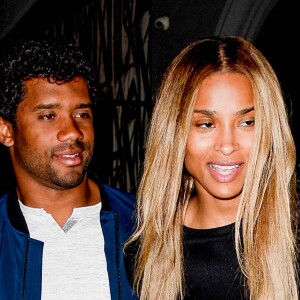 La chanteuse Ciara et son fiancé Russell Wilson sont allés dîner au Craig's restaurant à Los Angeles, le 23 juin 2016.