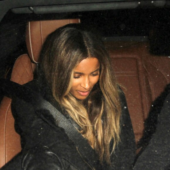 Ciara et son fiancé Russell Wilson au club Nice Guy à West Hollywood le 14 avril 2016.