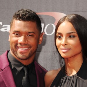 Ciara et son compagnon Russell Wilson - People à la soirée "The 2015 EPSYS" à Los Angeles. Le 15 juillet 2015