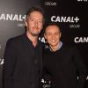 Jean Luc Lemoine et Eric Dussart - Soirée des animateurs du Groupe Canal+ au Manko à Paris. Le 3 février 2016.