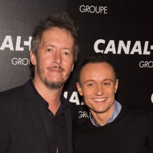 Jean Luc Lemoine et Eric Dussart - Soirée des animateurs du Groupe Canal+ au Manko à Paris. Le 3 février 2016.