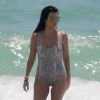 Kourtney Kardashian passe une journée à la plage avec ses enfants Mason et Penelope à Miami, le 3 juillet 2016