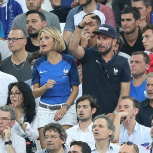 Yamina Benguigui, Sylvie Tellier, Michaël Youn, Jean-Claude Darmon - People assistent à la demi-finale de l'Euro 2016 Allemagne-France au stade Vélodrome à Marseille, France, le 7 juillet 2016. © Cyril Moreau/Bestimage