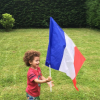 Le fils de Rachel Legrain-Trapani, sublime supportrice des Bleus lors de l'Euro 2016. Juillet 2016.
