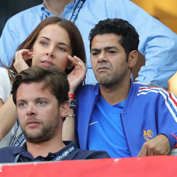 Jamel Debbouze et sa femme Melissa Theuriau - People au match de la finale de l'Euro 2016 Portugal-France au Stade de France à Saint-Denis le 10 juillet 2016. © Cyril Moreau / Bestimage Celebs