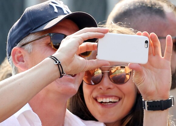 Ana Ivanovic et Bastian Schweinsteiger à Venise le 11 juillet 2016, à la veille de leur mariage, célébré au sein du palace Aman Canal Grande qui avait accueilli en 2014 les noces de George Clooney et Amal Alamuddin.