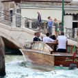 Ana Ivanovic et Bastian Schweinsteiger à Venise le 11 juillet 2016, à la veille de leur mariage, célébré au sein du palace Aman Canal Grande qui avait accueilli en 2014 les noces de George Clooney et Amal Alamuddin.