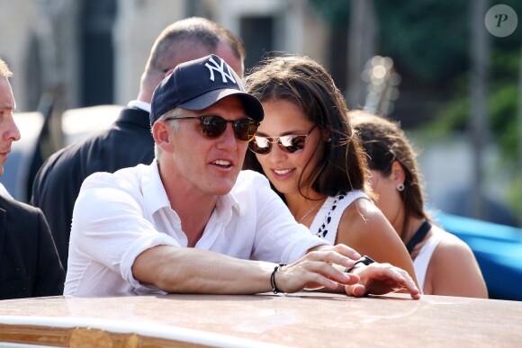 Ana Ivanovic et Bastian Schweinsteiger à Venise le 11 juillet 2016, à la veille de leur mariage, célébré au sein du palace Aman Canal Grande qui avait accueilli en 2014 les noces de George Clooney et Amal Alamuddin.