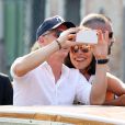 Ana Ivanovic et Bastian Schweinsteiger à Venise le 11 juillet 2016, à la veille de leur mariage, célébré au sein du palace Aman Canal Grande qui avait accueilli en 2014 les noces de George Clooney et Amal Alamuddin.