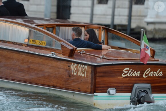 Ana Ivanovic et Bastian Schweinsteiger à Venise le 11 juillet 2016, à la veille de leur mariage, célébré au sein du palace Aman Canal Grande qui avait accueilli en 2014 les noces de George Clooney et Amal Alamuddin.