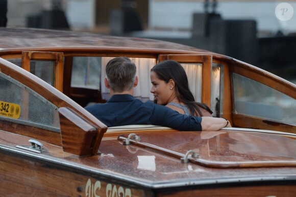 Ana Ivanovic et Bastian Schweinsteiger à Venise le 11 juillet 2016, à la veille de leur mariage, célébré au sein du palace Aman Canal Grande qui avait accueilli en 2014 les noces de George Clooney et Amal Alamuddin.