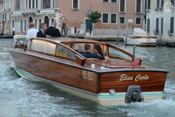 Ana Ivanovic et Bastian Schweinsteiger à Venise le 11 juillet 2016, à la veille de leur mariage, célébré au sein du palace Aman Canal Grande qui avait accueilli en 2014 les noces de George Clooney et Amal Alamuddin.