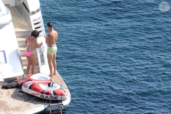 Cristiano Ronaldo et sa mère Maria Dolores en vacances à Ibiza. Le 13 juillet 2016.