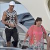Cristiano Ronaldo et sa mère Maria Dolores à Ibiza. Le 13 juillet 2016.