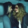Gigi Hadid et Zayn Malik en voiture à New York, le 14 juillet 2016.