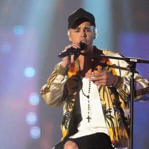 Justin Bieber aux BRIT Awards 2016 à Londres.