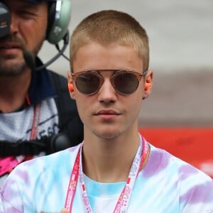 Justin Bieber - 74ème Grand Prix de Formule 1 de Monaco, le 29 mai 2016. C'est Lewis Hamilton qui a terminé premier devant D.Ricciardo et S.Perez.