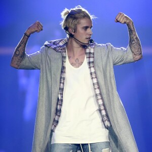 Justin Bieber en concert lors de sa tournée 'Purpose World Tour' à Vancouver au Canada le 11 Mars 2016.