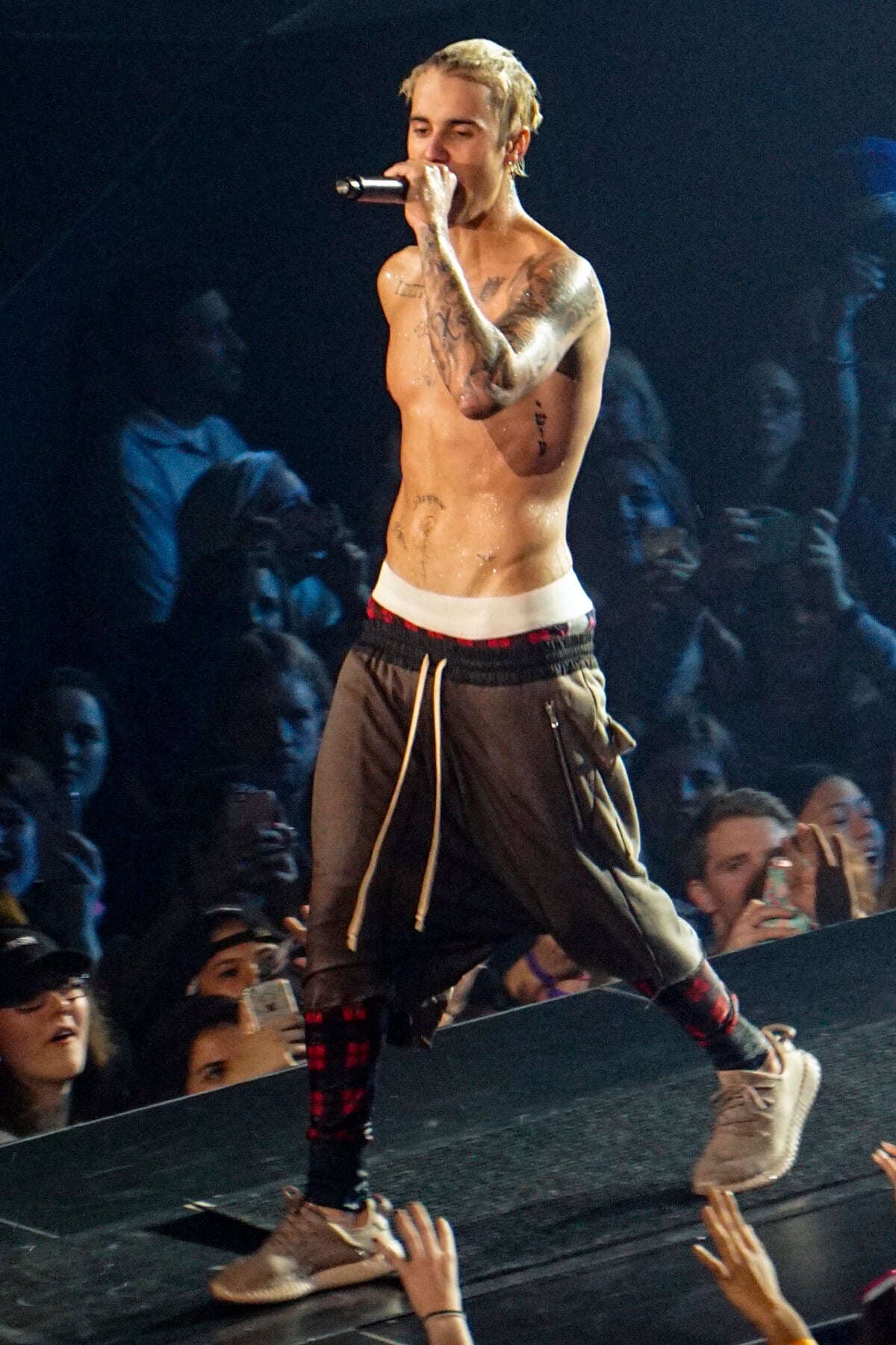 Photo Justin Bieber en concert à Seattle le 9 mars 2016. 03/09/2016