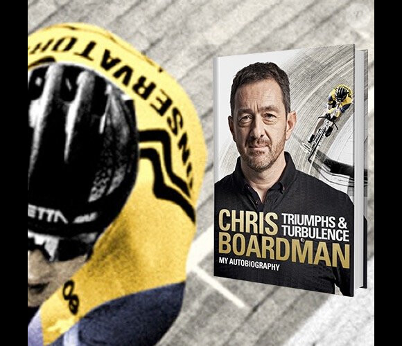 Chris Boardman sur la couverture de son autobiographie