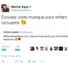 Marina Kaye dénigre Louane Emera sur Twitter, grossière erreur ! Le 21 juillet 2016.