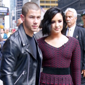 Demi Lovato et Nick Jonas arrivent à l'enregistrement du "Late Show " à New York, le 16 juin 2016.