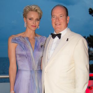 La princesse Charlene et le prince Albert II de Monaco au 68e Gala de la Croix-Rouge monégasque au Sporting Monte-Carlo à Monaco, le 23 juillet 2016. © Palais Princier / Gaetan Luci / Monte Carlo Société des Bains de Mer via Bestimage