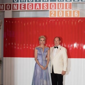 La princesse Charlene et le prince Albert II de Monaco au 68e Gala de la Croix-Rouge monégasque au Sporting Monte-Carlo, le 23 juillet 2016. © Palais Princier/Pierre Villard/Monte Carlo Société des Bains de Mer via Bestimage