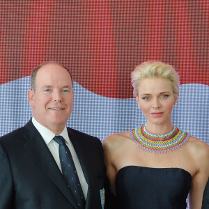 Exclusif - Le prince Albert II de Monaco et sa femme la princesse Charlene - Présentation des athlètes monégasques des Jeux Olympiques de Rio de Janeiro au Yacht Club de Monaco. Le 22 juillet 2016 © Michael Alesi / Bestimage