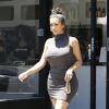 Kim Kardashian a fait un stop dans un salon de manucure à West Hollywood Los Angeles, le 22 Juillet 2016  52130281 Reality star Kim Kardashian is spotted leaving a nail salon in West Hollywood, California on July 22, 2016. Kim, who is currently in the middle of a social media feud with singer Taylor Swift, was showing off her slender figure in a tight grey dress during the outing.22/07/2016 - Los Angeles