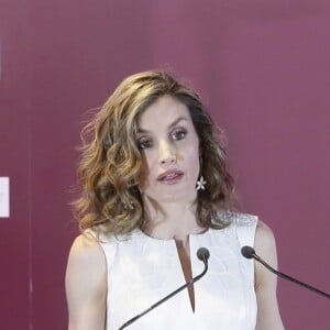 La reine Letizia d'Espagne présidait le 26 juillet 2016 au Parque del Retiro à Madrid la cérémonie des 25e Prix FEDEPE en l'honneur des femmes dirigeantes, chefs d'entreprise et professionnelles.