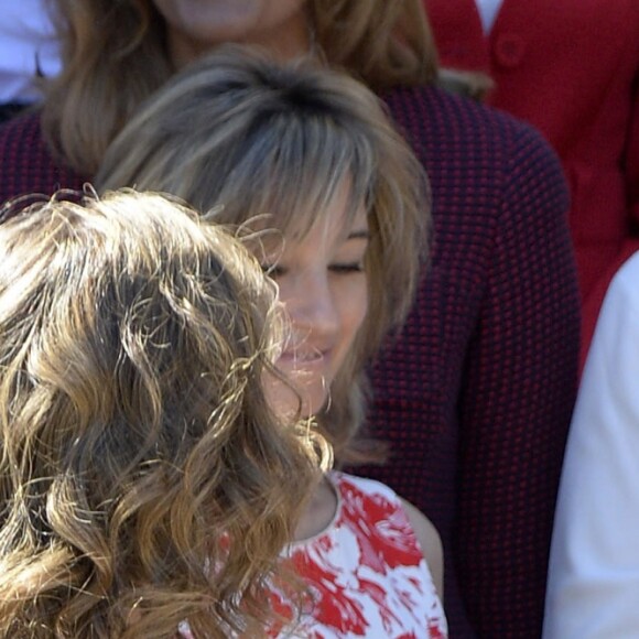 La reine Letizia d'Espagne présidait le 26 juillet 2016 au Parque del Retiro à Madrid la cérémonie des 25e Prix FEDEPE en l'honneur des femmes dirigeantes, chefs d'entreprise et professionnelles.