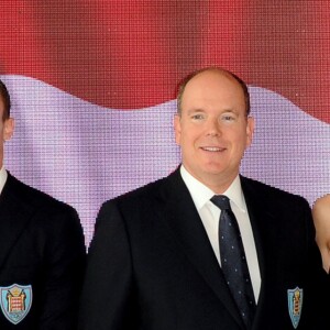 Exclusif - Le prince Albert II de Monaco et la princesse Charlene ont officiellement adressé le 22 juillet 2016 lors d'une réception au Yacht Club de Monte-Carlo leurs encouragements aux trois athlètes qui représenteront la principauté aux Jeux olympiques de Rio de Janeiro : Brice Etès (Athlétisme - 800m), Kevin Crovetto (Gymnastique) et Yann Siccardi (Judo - -60kilos) © Bebert-Huitel-Vinaj / Pool Restreint Monaco / Bestimage