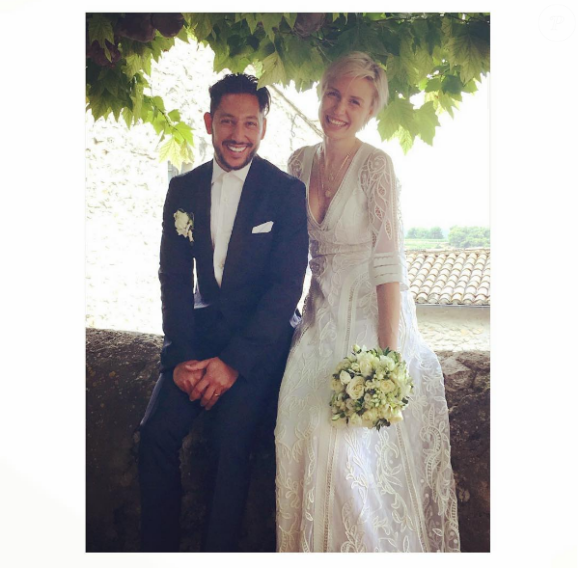Cyril Kamar (K.Maro) et son épouse, Anne-Sophie Mignaux, se sont dit oui - juillet 2016.