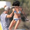 Le mannequin Ruby Rose en vacances à Ibiza avec des amis le 1er août 2016.