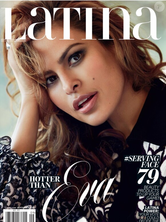 Eva Mendes en couverture du numéro de septembre du magazine Latina.