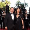 Jean Reno et sa femme Zofia à la montée des marches du film "The Last Face" lors du 69e Festival International du Film de Cannes le 20 mai 2016. © Rachid Bellak / Bestimage