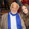 Exclusif - Jean-Paul Belmondo et sa petite fille Annabelle au POPB de Bercy le 15 juin 2013