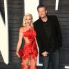 Gwen Stefani et son compagnon Blake Shelton - People à la soirée "Vanity Fair Oscar Party" après la 88ème cérémonie des Oscars à Hollywood, le 28 février 2016.
