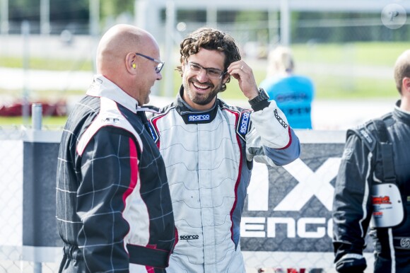 Le prince Carl Philip de Suède lors de la Racing Cup au Lidköping Motor Stadium en Suède le 7 août 2016.