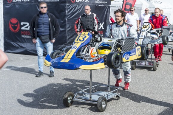 Le prince Carl Philip de Suède lors de la Racing Cup au Lidköping Motor Stadium en Suède le 7 août 2016.