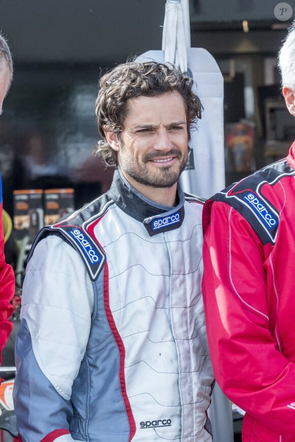 Le prince Carl Philip de Suède lors de la Racing Cup au Lidköping Motor Stadium en Suède le 7 août 2016.