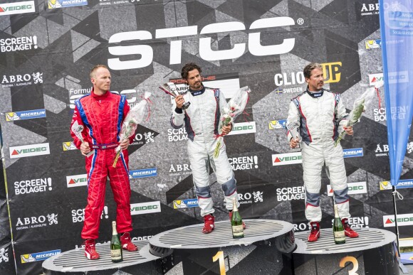 Le prince Carl Philip de Suède lors de la Racing Cup au Lidköping Motor Stadium en Suède le 7 août 2016.