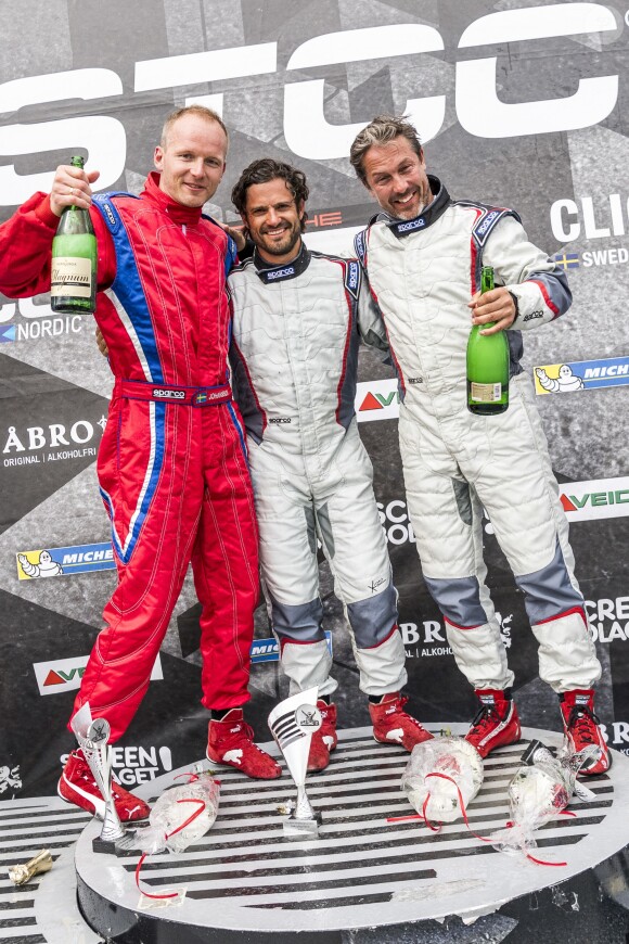 Le prince Carl Philip de Suède lors de la Racing Cup au Lidköping Motor Stadium en Suède le 7 août 2016.