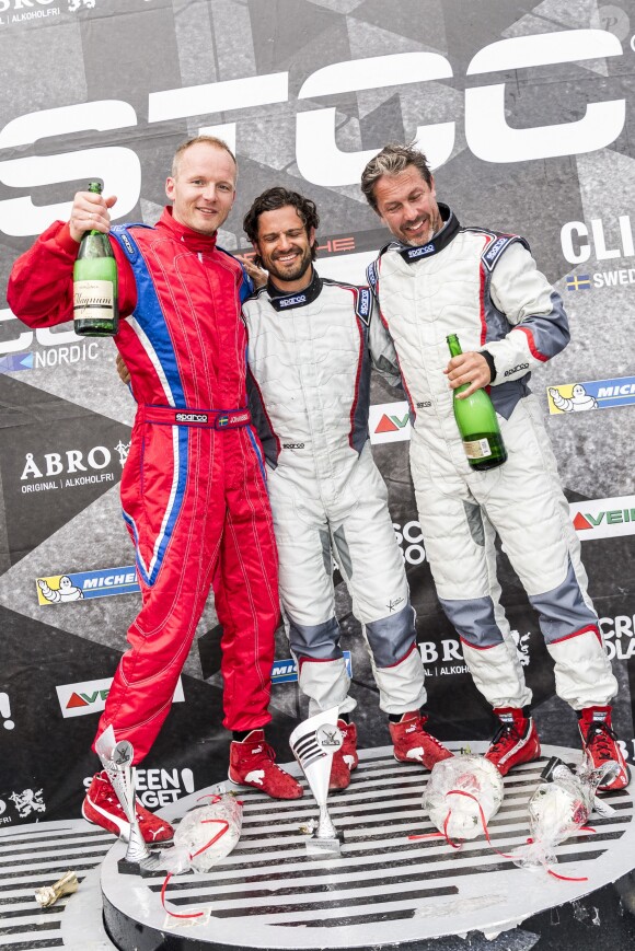 Le prince Carl Philip de Suède lors de la Racing Cup au Lidköping Motor Stadium en Suède le 7 août 2016.