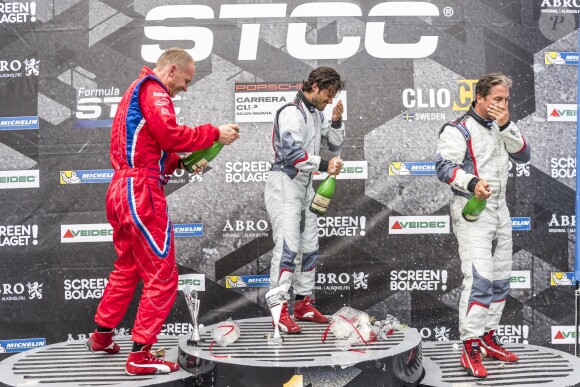 Le prince Carl Philip de Suède lors de la Racing Cup au Lidköping Motor Stadium en Suède le 7 août 2016.