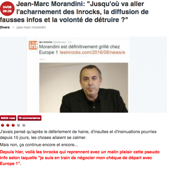 Quand Jean-Marc Morandini parle de l'affaire Morandini...