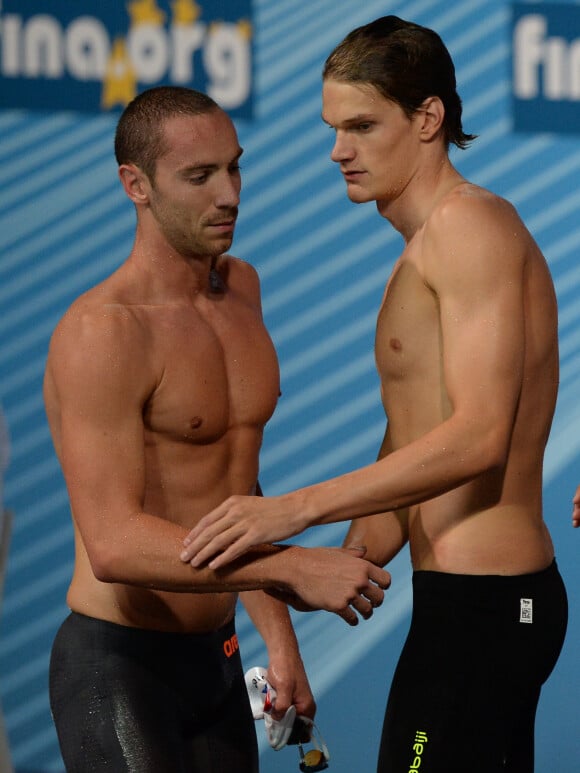 Jeremy Stravius et Yannick Agnel à Barcelone en juillet 2013.