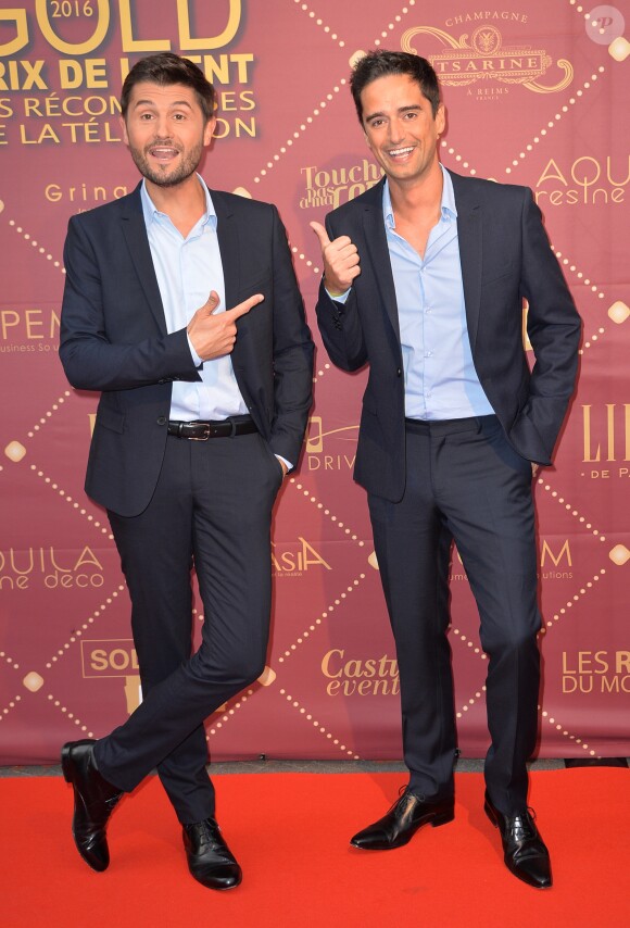 Christophe Beaugrand and Adrien Lemaître - Cérémonie des "Gold prix de la TNT 2016" au Théâtre Bobino à Paris le 6 juin 2016. © Perusseau/Veeren/Bestimage