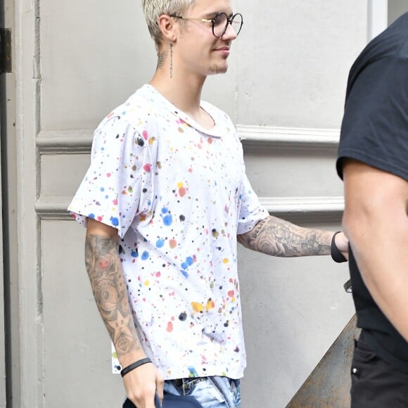 Justin Bieber à la sortie du spa Aire Ancient Baths à New York, le 19 juillet 2016.